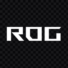 ROG (Republic of Gamers) white wordmark PNG