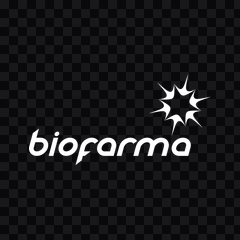 Bio Farma white logo PNG