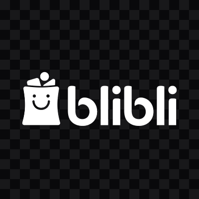 Blibli white logo in PNG format