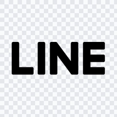 LINE black wordmark PNG