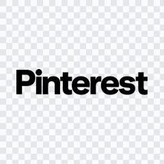 Pinterest black wordmark PNG