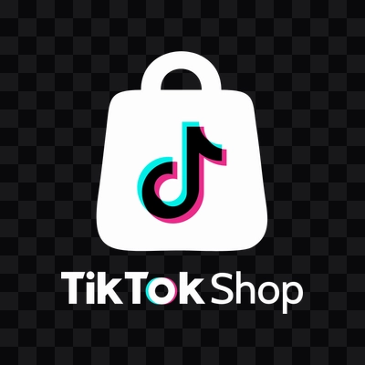 Tiktok Shop white logo in PNG format