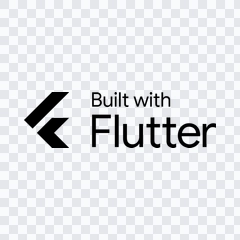 logo Flutter hitam PNG