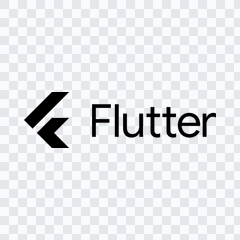 logo Flutter hitam PNG