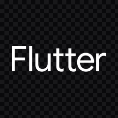 wordmark Flutter putih PNG