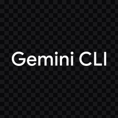 Gemini CLI white wordmark PNG