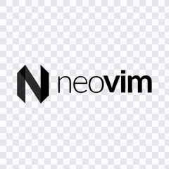 logo Neovim hitam PNG