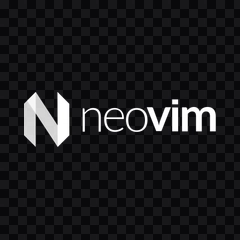 logo Neovim putih PNG