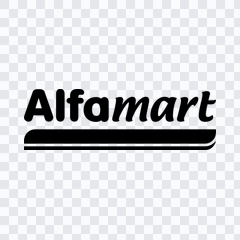 Alfamart black logo PNG