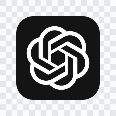 ChatGPT black logo in PNG format