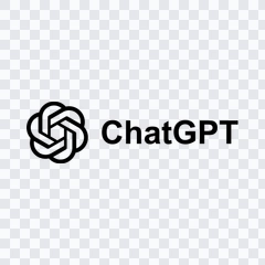 ChatGPT black logo PNG