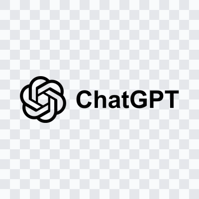ChatGPT black logo in PNG format