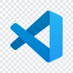 Visual Studio Code colored logo PNG