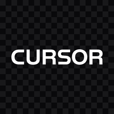 Cursor white logo in PNG format