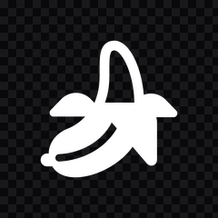 Nano Banana white logo PNG
