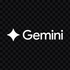 Google Gemini white logo PNG