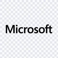 Microsoft black wordmark PNG