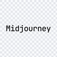 Midjourney black wordmark PNG