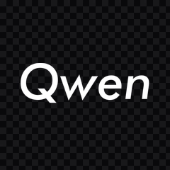 Qwen AI white wordmark PNG
