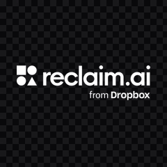 Reclaim AI white logo PNG
