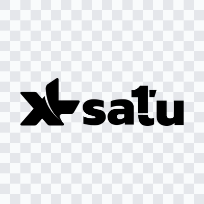 download logo XL Satu hitam png