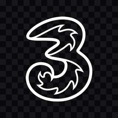 Tri (3) white logo PNG