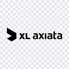 XL Axiata black logo PNG