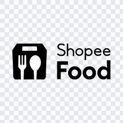logo Shopee Food hitam PNG