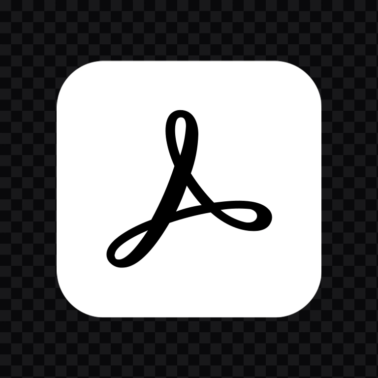 Adobe Acrobat white logo SVG