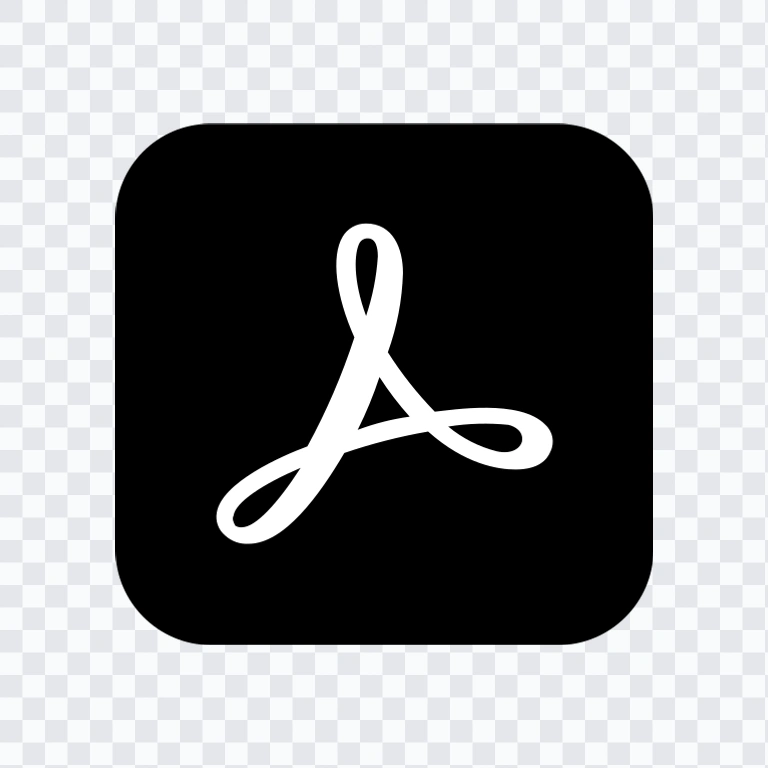 Adobe Acrobat black logo SVG