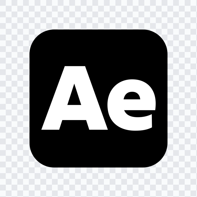 Adobe After Effects black logo SVG