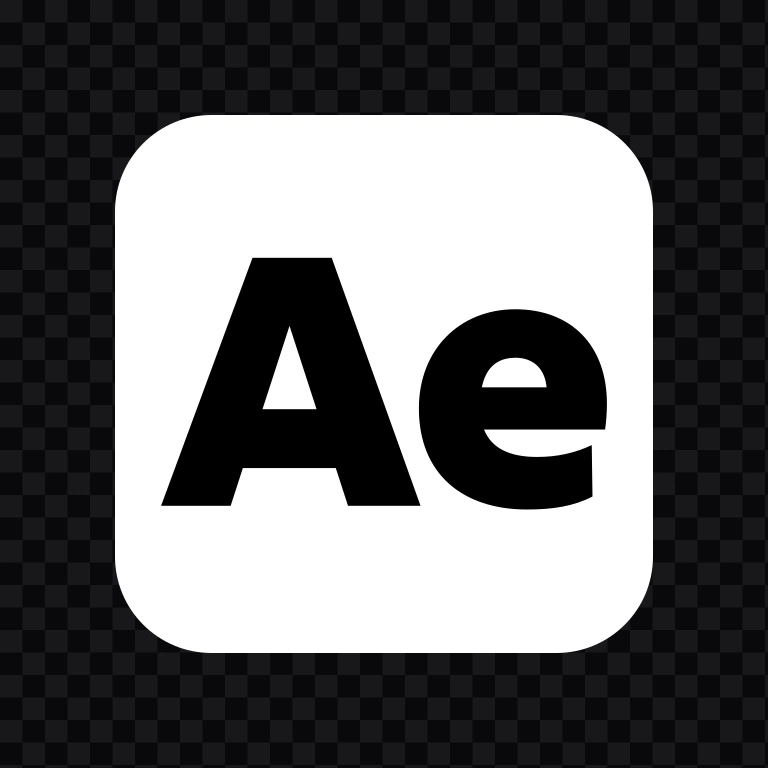 Adobe After Effects white logo SVG