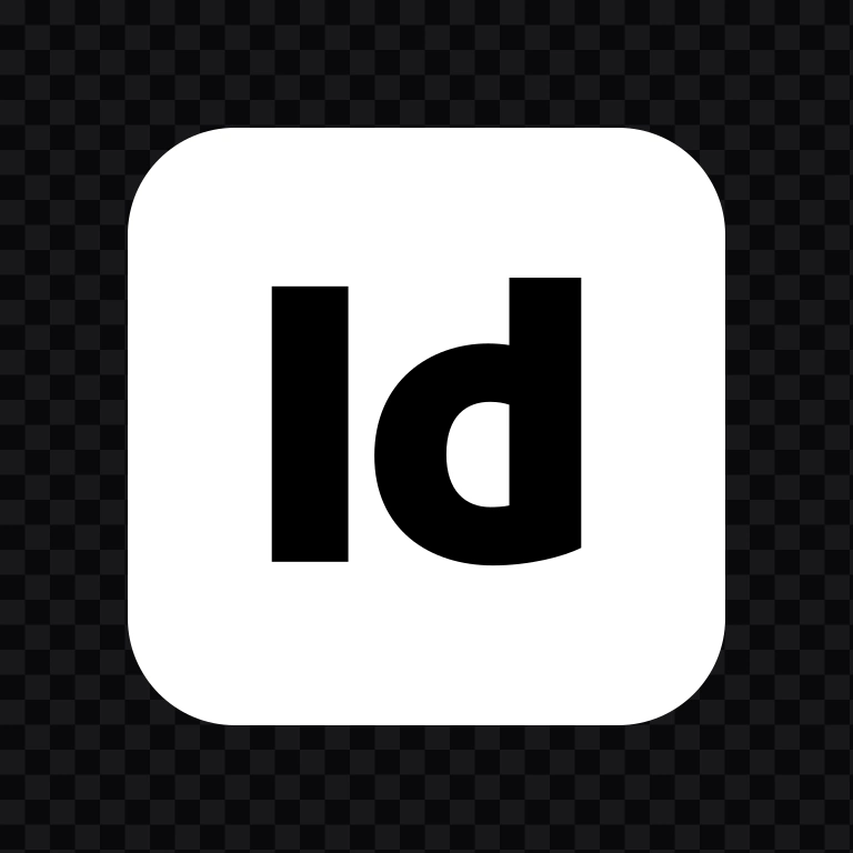 Adobe InDesign white logo SVG