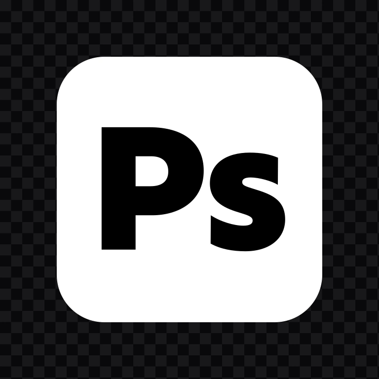 Adobe Photoshop white logo SVG