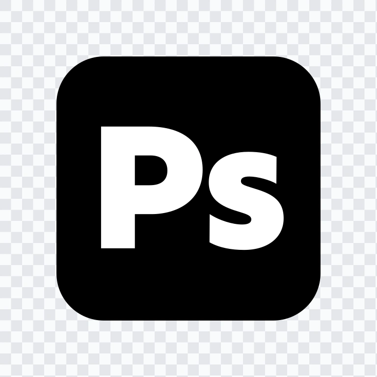 Adobe Photoshop black logo SVG