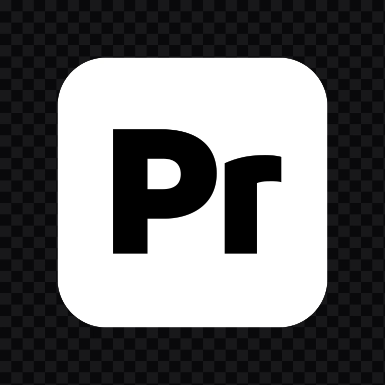 Adobe Premiere white logo SVG