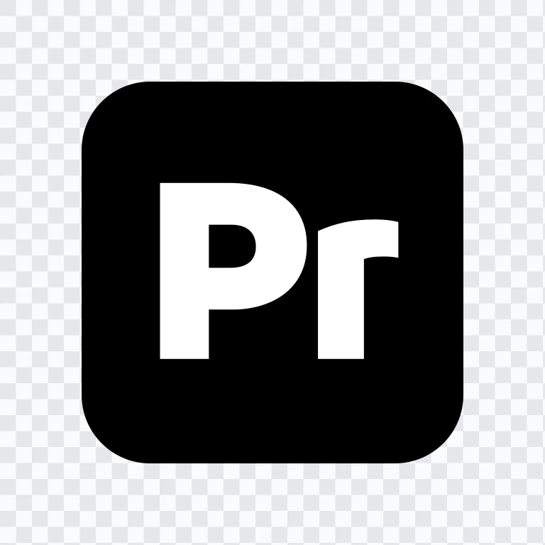 Adobe Premiere black logo SVG