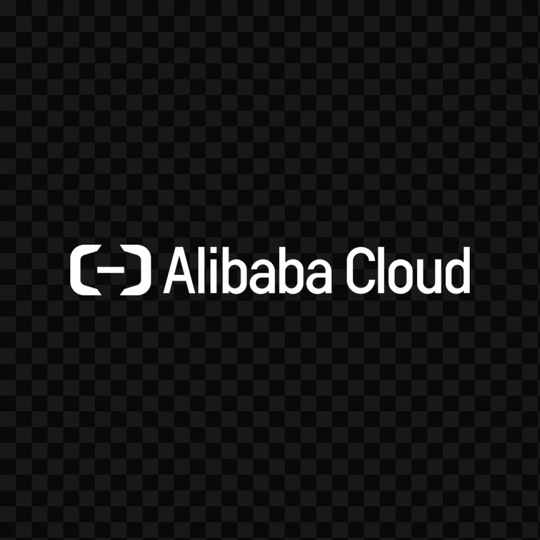 logo Alibaba Cloud putih PNG