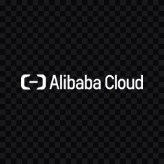 logo Alibaba Cloud putih PNG