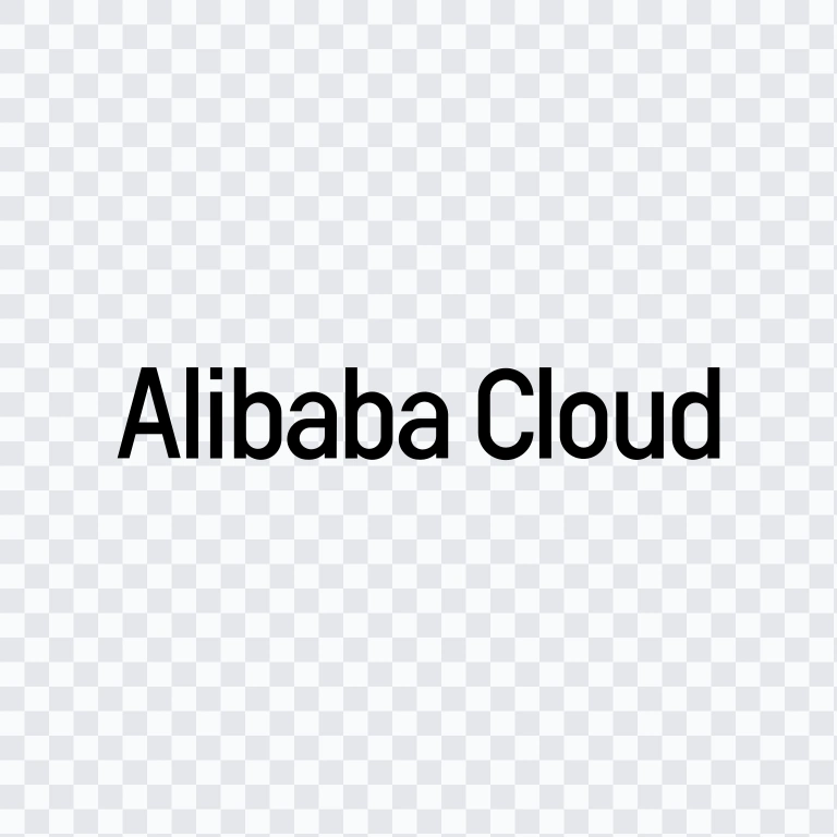wordmark Alibaba Cloud hitam SVG
