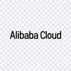 wordmark Alibaba Cloud hitam SVG