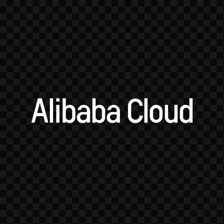 wordmark Alibaba Cloud putih PNG
