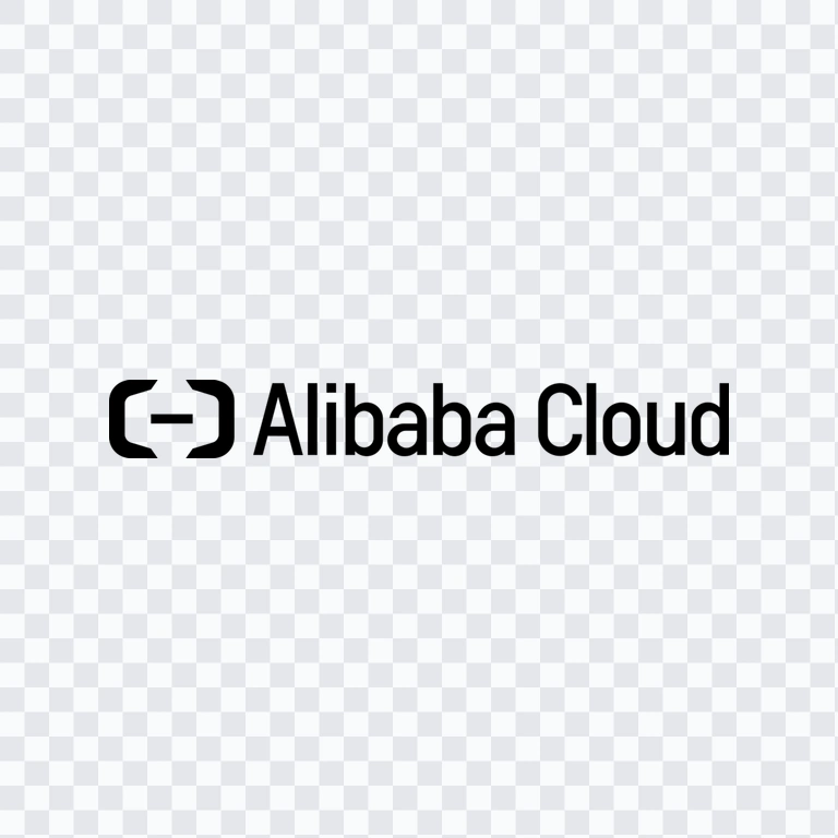 logo Alibaba Cloud hitam PNG