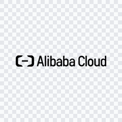 logo Alibaba Cloud hitam PNG