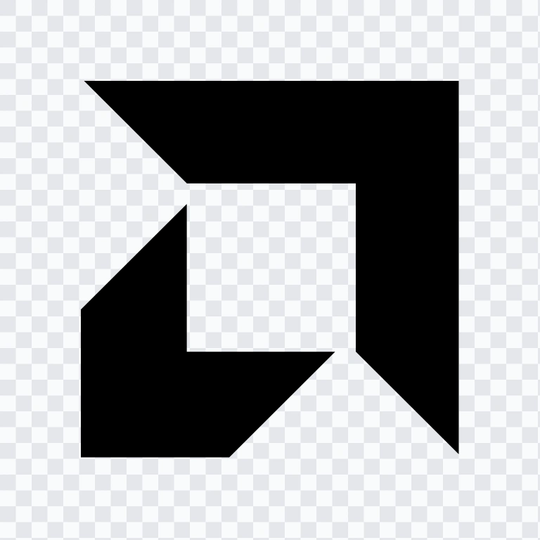 AMD black icon SVG