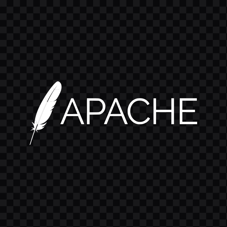 logo Apache putih SVG