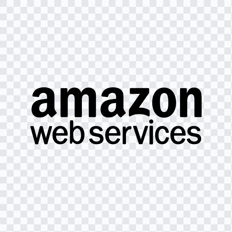 wordmark AWS hitam SVG