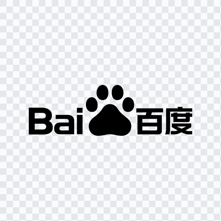 Baidu black logo PNG