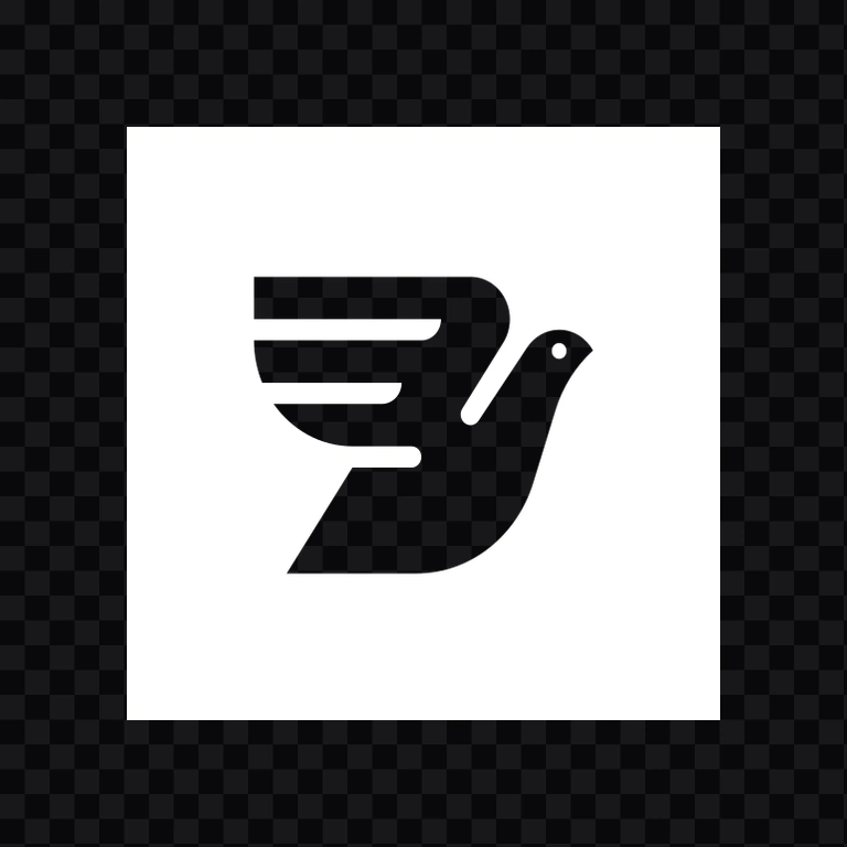 Bird white icon SVG