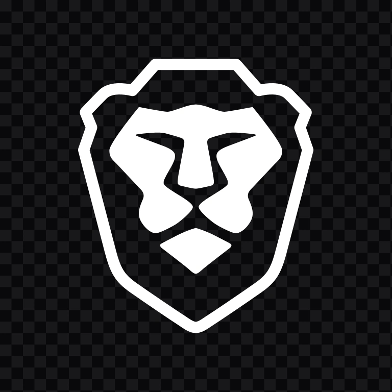 Brave white icon SVG